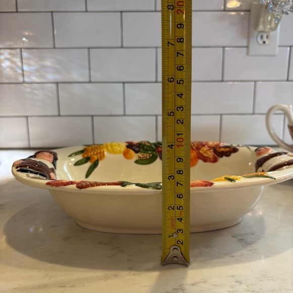 Publix The Pilgrim Pair Thanksgiving Serving Bowl Gravy Boat Platter Dish Plate - Picture 9 of 14